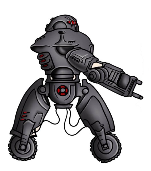 Робот охранник Fallout разукрашенный