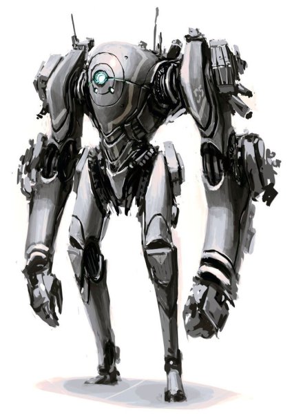 Огромные боевые человекоподобные роботы