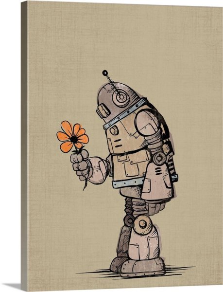 Робот с цветочком