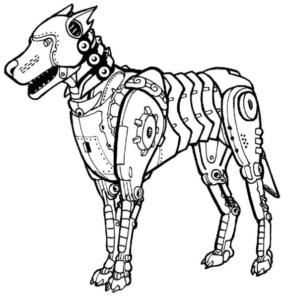 Рисунки робот щенок