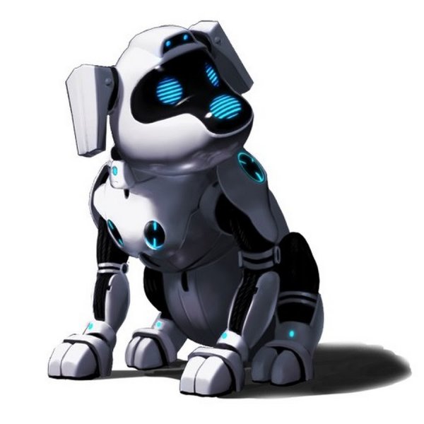 Робот собака на прозрачном фоне