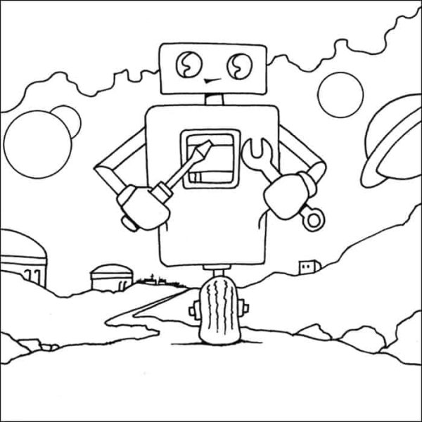 Раскраски на тему роботов
