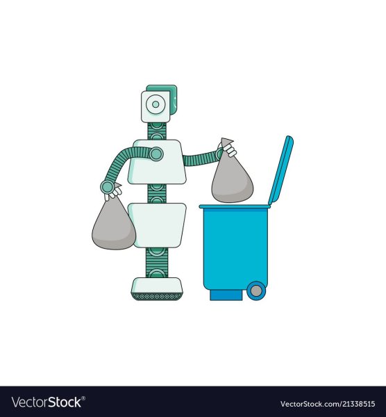 Робот убирает мусор
