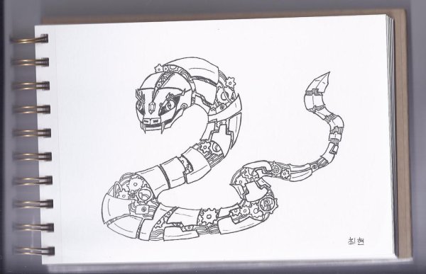 Робот змей раскраска