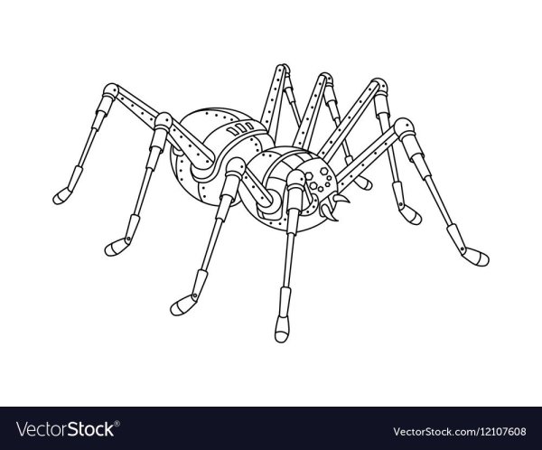 Робот паук раскраска