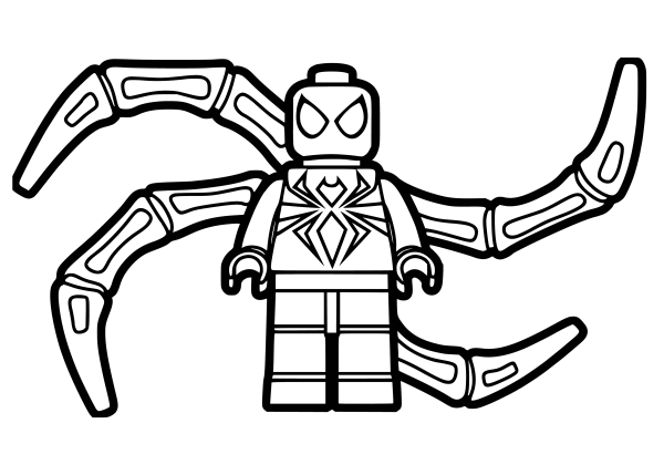Лего Спайдермен раскраска