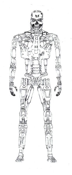 Раскраска Терминатор т 800