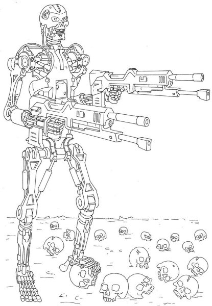 Чертеж Терминатора т-800