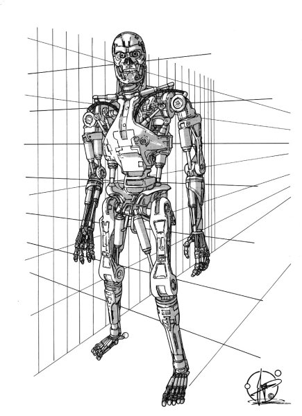 Чертеж Терминатора т-800