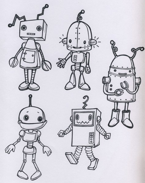 Рисунки роботы в действии