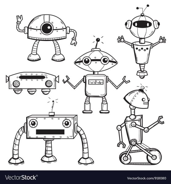 Роботы детские рисунки