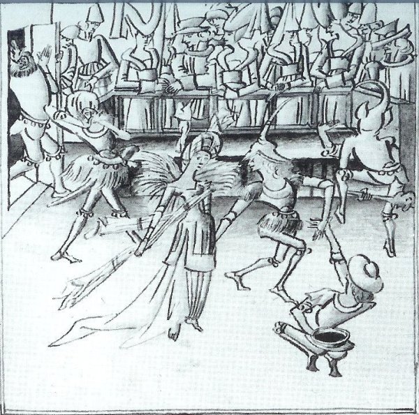 Средневековые танцы рисунок