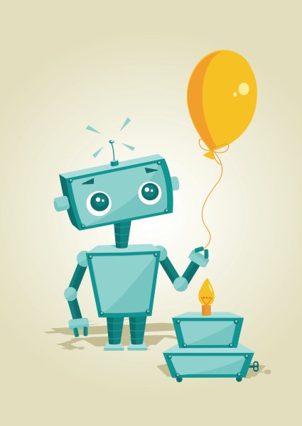 С днем рождения робот