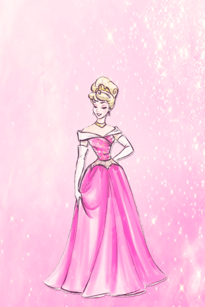 Дисней Аврора в розовом платье