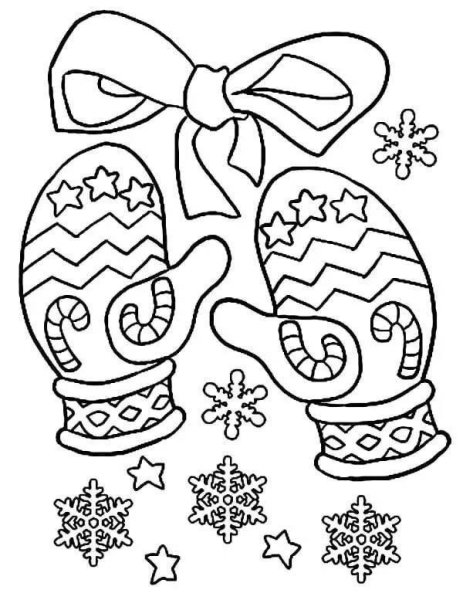 Рисунки рукавички снегурочки