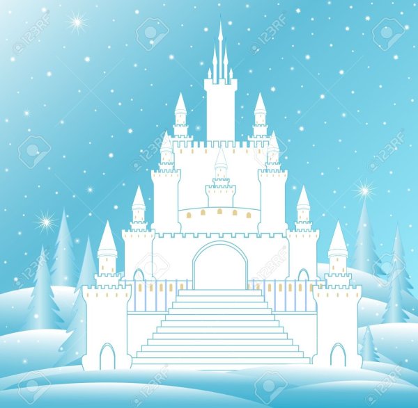 Нарисовать замок снежной королевы