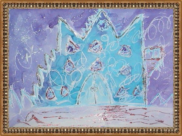 Рисование дворец снежной королевы