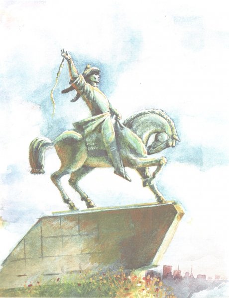 Салават Юлаев памятник рисунок