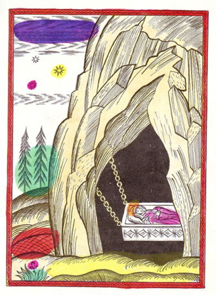 Иллюстрация к сказке сказка о мёртвой царевне и о семи 7 богатырях