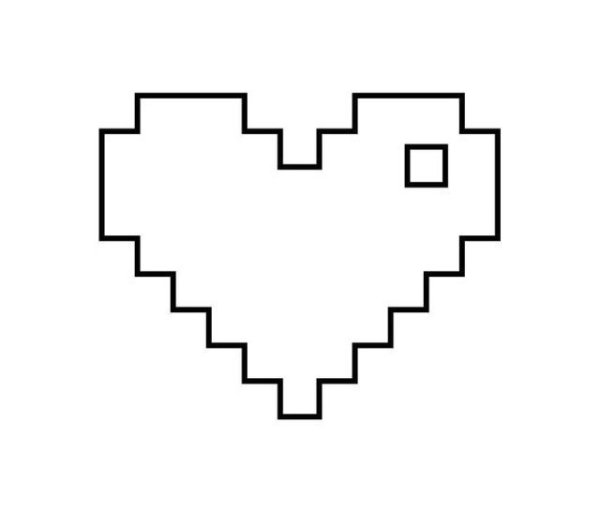 Рисунки сердце из майнкрафта