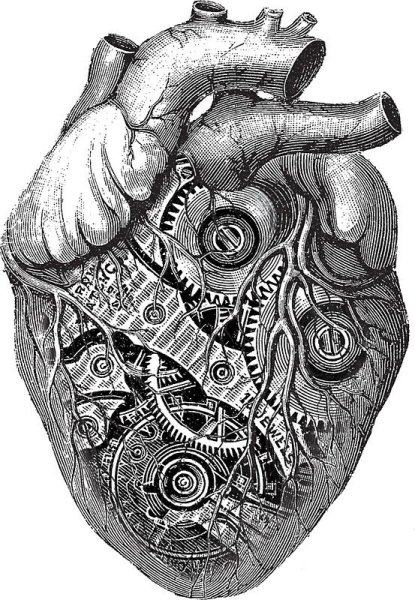 Механическое сердце тату