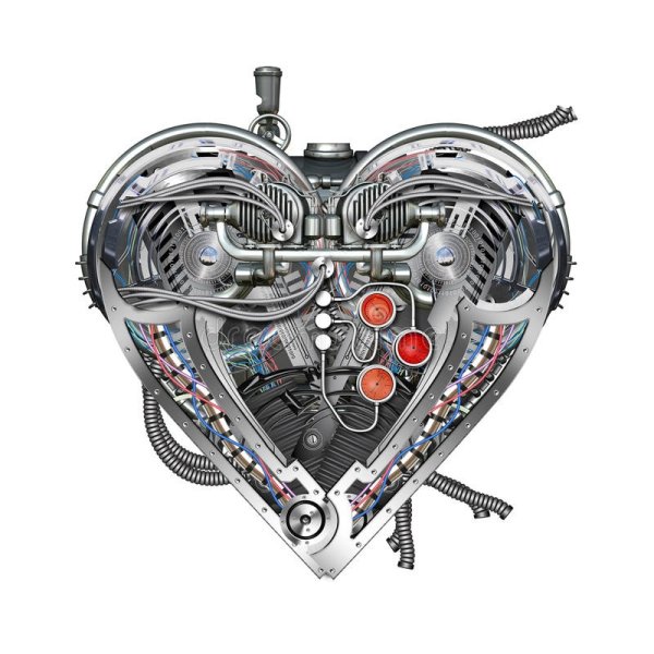 Рисунки сердце робота