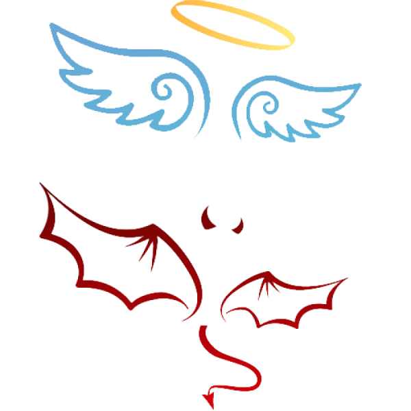 Крыло ангела и крыло демона