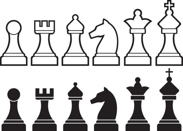 Шахматные фигуры шаблон