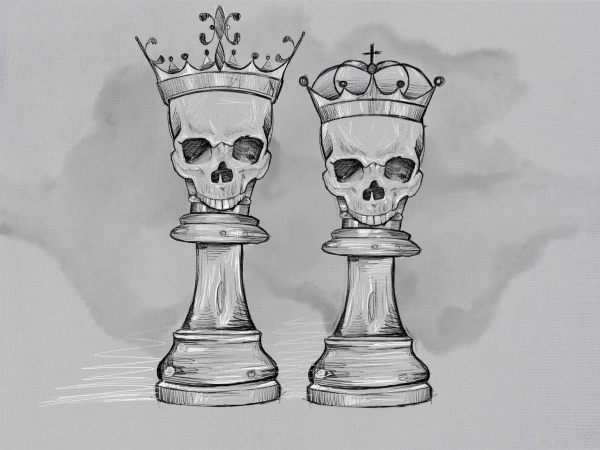 Рисунки шахматы король и королева