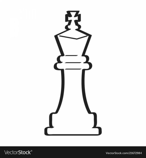 Шахматная фигура ферзь вектор