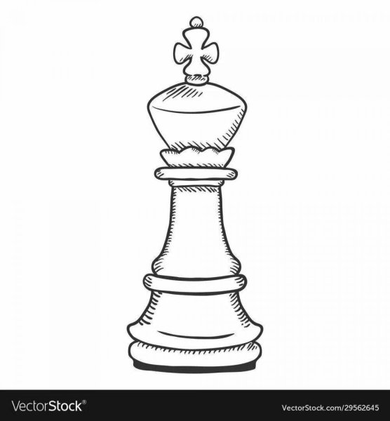 Шахматы Король раскраска