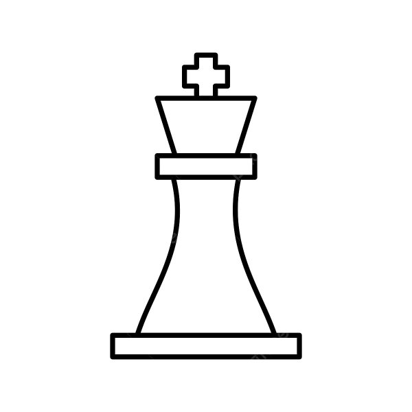 Шахматная фигура ферзь контур