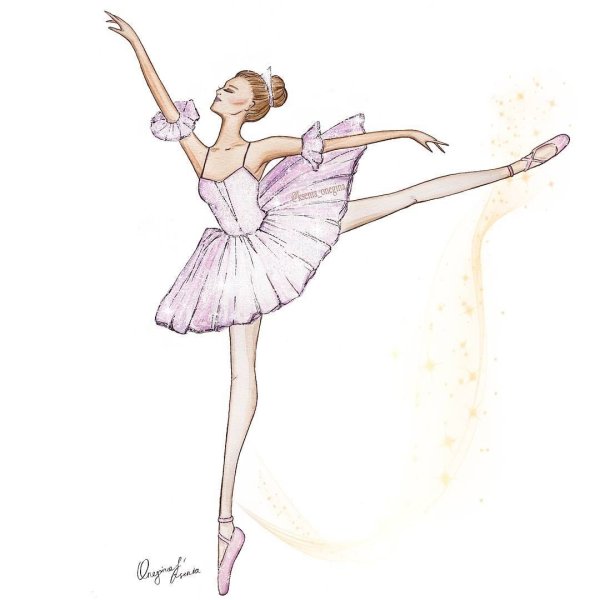 Картинки для срисовки балерины
