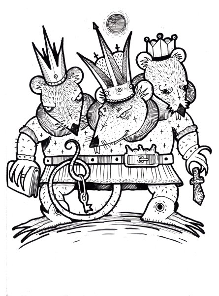 Щелкунчик и мышиный Король раскраска для детей