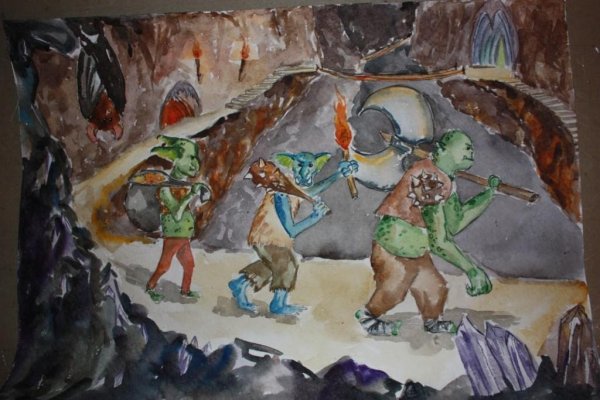 Рисунки шествие гномов в пещере горного короля
