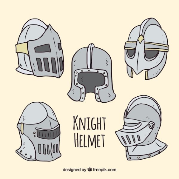 Шлем средневекового рыцаря референс