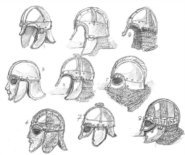 Славянский шлем сбоку