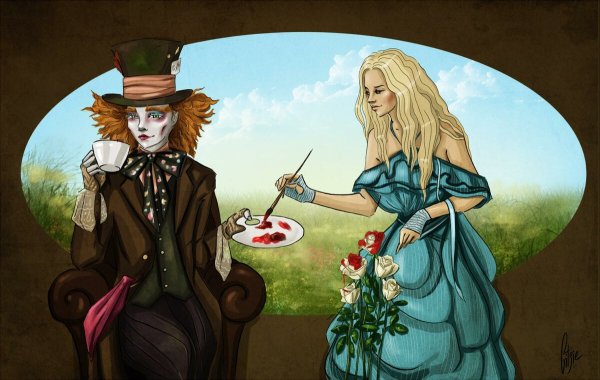 Алиса в стране чудес Шляпник и Алиса