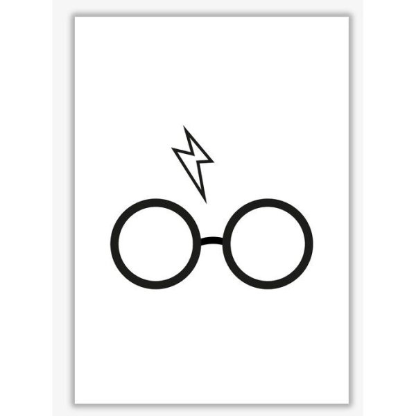 Очки Гарри Поттера раскраска