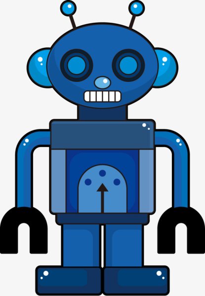 Робот голубой мультяшная