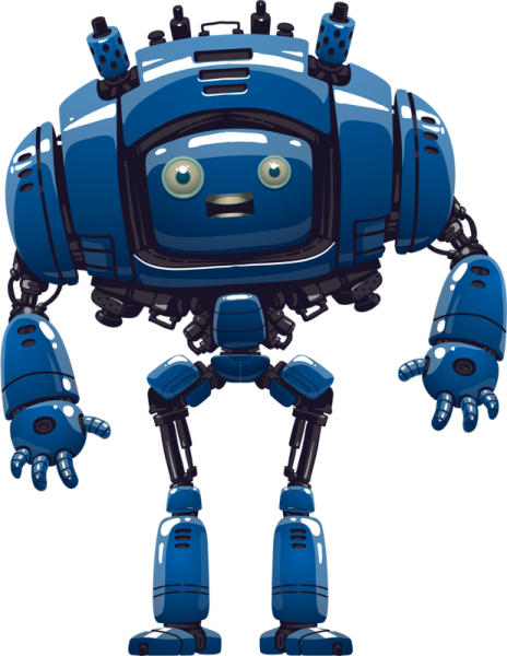 Синий робот