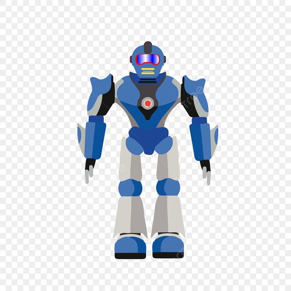Робот синий вектор