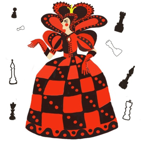Шахматная Королева рисунок