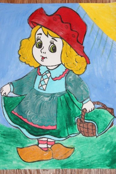 Детские рисунки красная шапочка