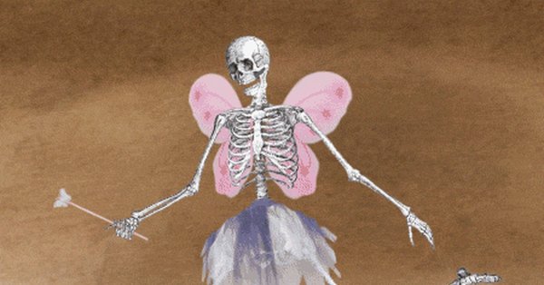 Скелет с крыльями