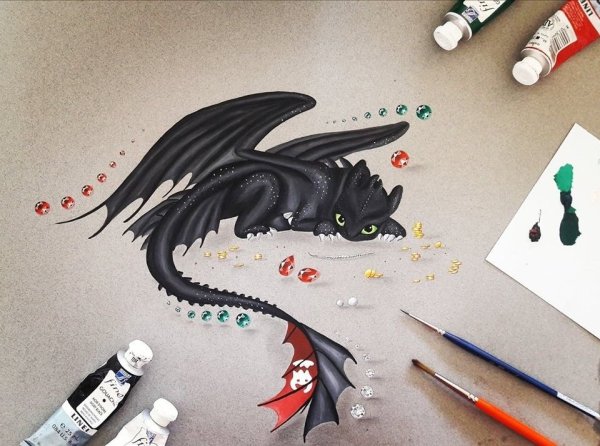 Рисунки скетчинг дракон