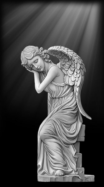 Эскиз ангел для гравировки