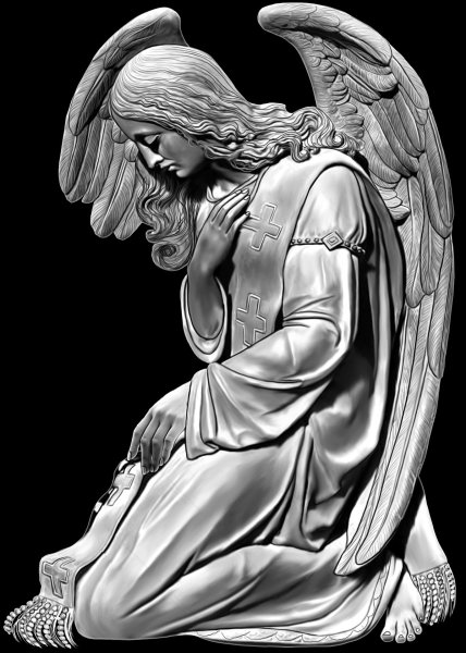 Скорбящий ангел скульптура