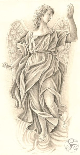 Ангел скульптура эскиз