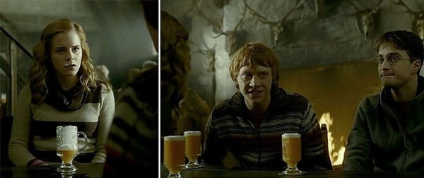 Гарри Поттер пьет сливочное пиво